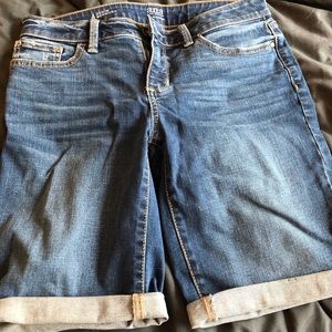 Denim Bermuda distressed shorts